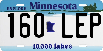 MN license plate 160LEP