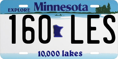 MN license plate 160LES