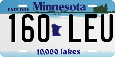 MN license plate 160LEU