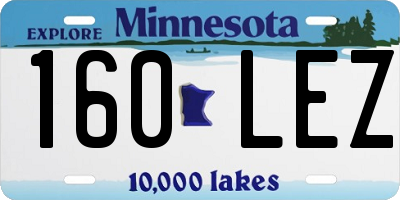 MN license plate 160LEZ