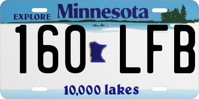 MN license plate 160LFB