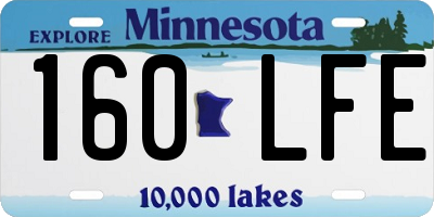 MN license plate 160LFE