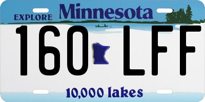 MN license plate 160LFF