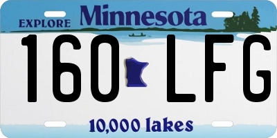 MN license plate 160LFG