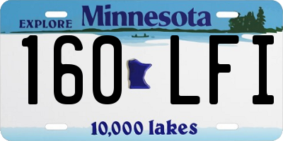 MN license plate 160LFI