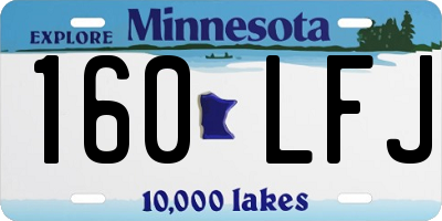 MN license plate 160LFJ
