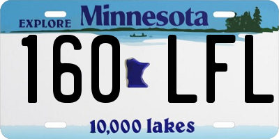MN license plate 160LFL