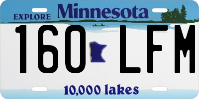 MN license plate 160LFM