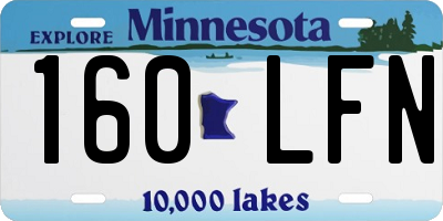 MN license plate 160LFN