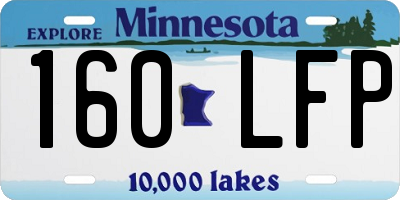 MN license plate 160LFP
