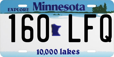 MN license plate 160LFQ