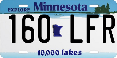 MN license plate 160LFR