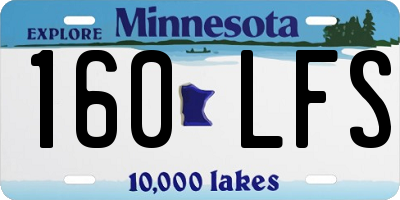 MN license plate 160LFS