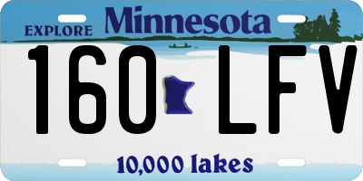 MN license plate 160LFV