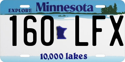 MN license plate 160LFX