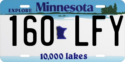 MN license plate 160LFY