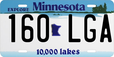 MN license plate 160LGA