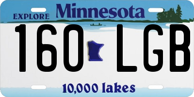 MN license plate 160LGB