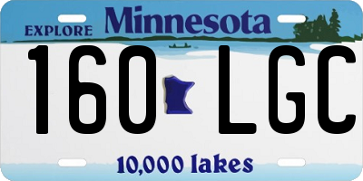 MN license plate 160LGC