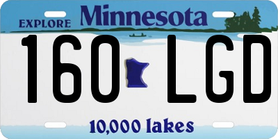 MN license plate 160LGD