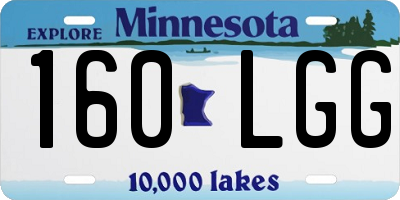 MN license plate 160LGG