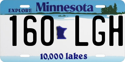 MN license plate 160LGH
