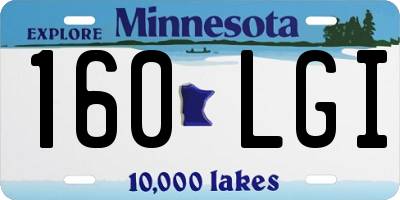 MN license plate 160LGI
