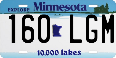 MN license plate 160LGM