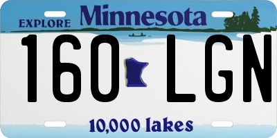 MN license plate 160LGN