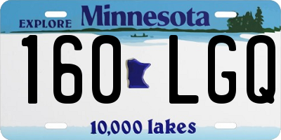MN license plate 160LGQ