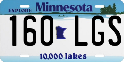 MN license plate 160LGS