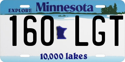 MN license plate 160LGT