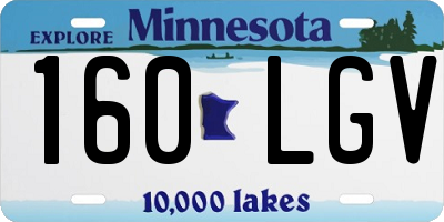 MN license plate 160LGV