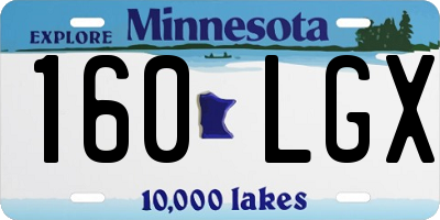 MN license plate 160LGX