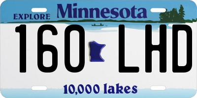 MN license plate 160LHD
