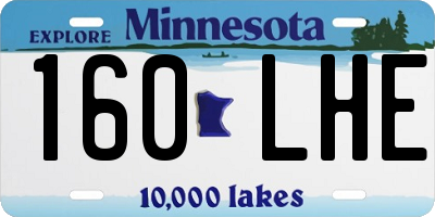 MN license plate 160LHE