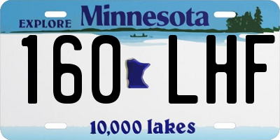 MN license plate 160LHF