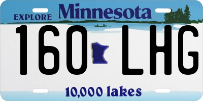 MN license plate 160LHG