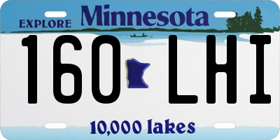 MN license plate 160LHI