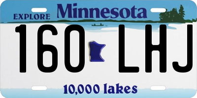 MN license plate 160LHJ