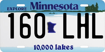 MN license plate 160LHL