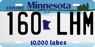 MN license plate 160LHM