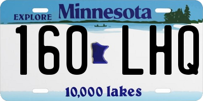 MN license plate 160LHQ