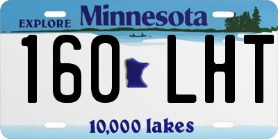 MN license plate 160LHT