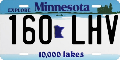 MN license plate 160LHV