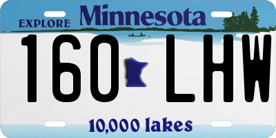 MN license plate 160LHW