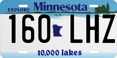 MN license plate 160LHZ
