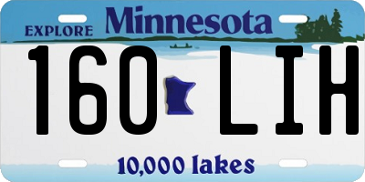 MN license plate 160LIH