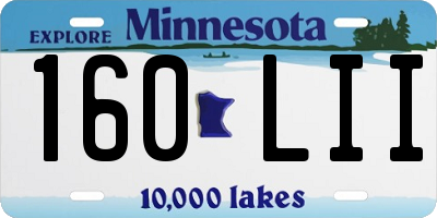MN license plate 160LII