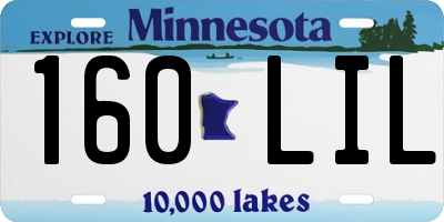 MN license plate 160LIL